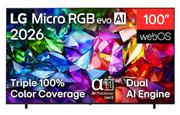 Compare LG, 100 Inch, Micro RGB evo, 4K Smart TV 2026, Motion Booster 330 at KSA Price