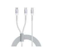 Compare Promate USBC™ to Dual USBC™ Cable with 140W Power Delivery, 480Mbps Data Transfer, PD2.0, PD3.0, and PD3.1 Support, Over Current Protection, Braided Design for Laptops, Tablets, Smartphones, PowerLink3C at KSA Price