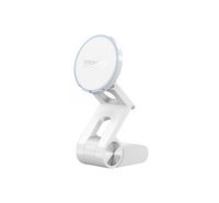 Compare Promate Versatile Phone Stand and Camera Mount, Apple Continuity Camera Feature Support, with Strong Magnets and Durable Flexible Design for All Displays, VersaMount White at KSA Price