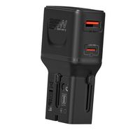 Promate Travel Adapter, Universal 100V-240V AC…