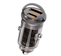 Compare Promate Car Charger, Transparent 65W UltraCompact Car Adapter with USB TypeC Port, Qualcomm QC 3.0 USBA Port, Mini Handle and Heat Protection for iPhone, MacBook Pro, TransDrive65W at KSA Price