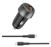 Promate 33W Dual Port Car Charger with USB-C…