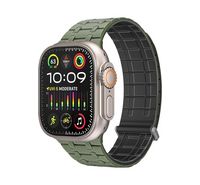 Compare Promate Powerful N52+ Magnetic Apple Watch Band With Metal Safety Loop, Durable Silicone, Compatible with All Apple Watch Sizes at KSA Price