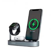 Compare 4in1 wireless charging stand with a full aluminum design, supports 5W and 10W charging power. at KSA Price