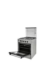 Compare KION Freestanding Gas Cooker 55×55 cm, 4 Burners, Stainless Steel, Full Safety System, Oven with Glass Door at KSA Price
