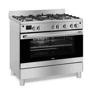 Compare AEG 90cm Freestanding Cooker  5 GAS burners & ELECTRIC oven 116l, stainless steel. at KSA Price