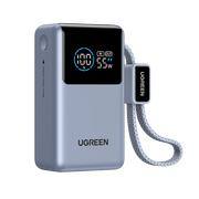 Compare Ugreen power bank nexode pro builtin cable with usbc and usb ports 10000mah 55w  gray at KSA Price