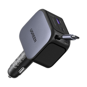 Compare Ugreen nexode car charger with retractable 2 usbc and usb ports 145w  space gray at KSA Price
