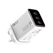 Compare Promate 100w  3port usbc wall charger, pd 3.2 ganfast charging adapter with smart power distribution, pps charging, ai thermal protection quantum100 at KSA Price