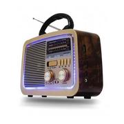 Denx, portable retro radio with bluetooth, rechargeable…