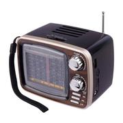 Compare Denx, portable HIFI retro radio with bluetooth, rechargeable battery, brown & silver at KSA Price