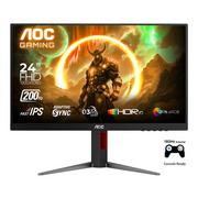 Compare Aoc 24g4h gaming monitor 23.8inch full hd 1920x1080, hdr10, ips panel type, 200hz refresh rate, 0.3ms response time, adaptive sync technology, supports 120hz on ps5 and slim  xbox series xs, heigh at KSA Price