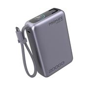 Promate 45w pd power bank 20000mah with built-in…