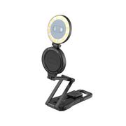 Compare Promate  adjustable magnetic phone mount stand & selfie stick with fill light, 360° rotatable arm, tripod base, clamp mount, carabiner hook & universal ¼” screw adapter axonultra at KSA Price