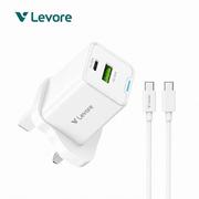 Levore wall charger gan usb-c and usb ports…