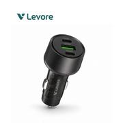 Compare Levore car charger 2 usbc and usb ports 84w  black at KSA Price