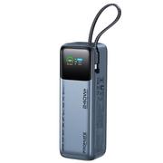 Compare Promate 27000mah 240w power bank with builtin 140w usbc cable, 22.5w usba fast charging, pd 3.1 fast charging, tft smart display, triple device charging for laptop & mobile titan240pro at KSA Price