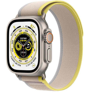 Compare Apple Watch Ultra GPS +Cellular, 49mm Smart watch  Titanium Case with YellowBeige Trail Loop  ML. Fitness Tracker, Precision GPS, Action Button, ExtraLong Battery Life, Brighter Retina Display at KSA Price