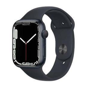 Compare Apple Watch Series 7 GPS, 45mm Smart watch  Midnight Aluminium Case with Midnight Sport Band  Regular. Fitness Tracker, Blood Oxygen & ECG Apps, AlwaysOn Retina Display, Water Resistant at KSA Price