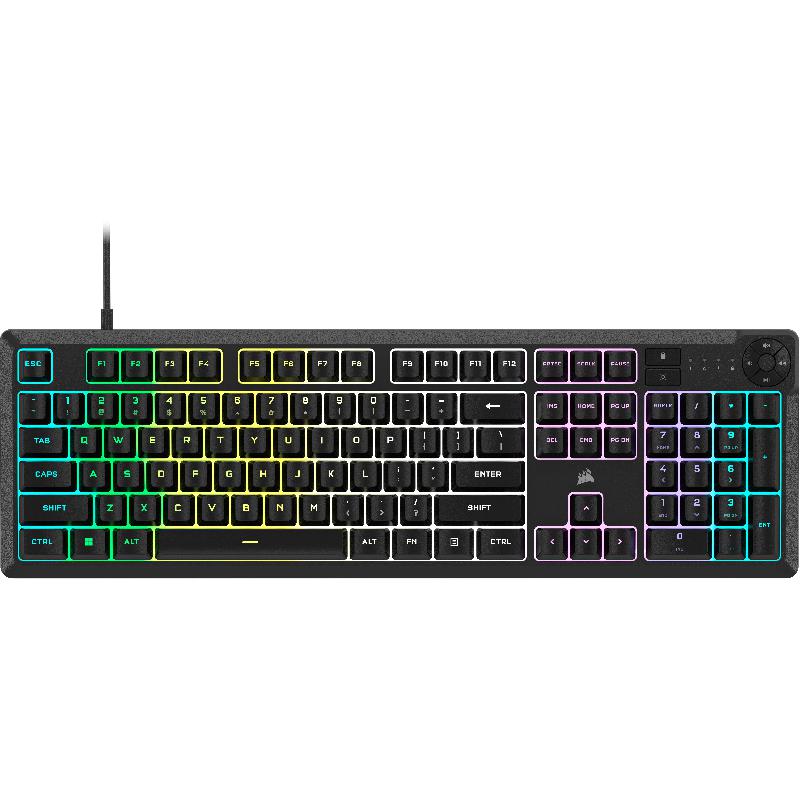 Compare CORSAIR K55 CORE RGB Gaming Membrane Keyboard, Wired, for LaptopDesktop ComputerGaming Desktop ComputerCPU Windows 7810, Black at KSA Price