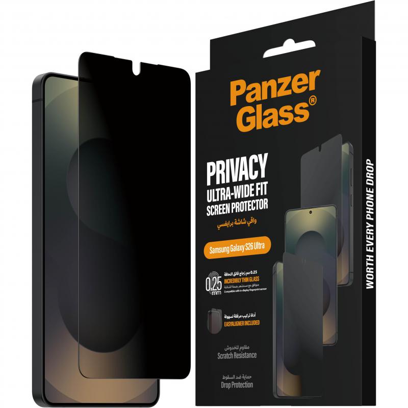PanzerGlass Ultra-Wide Fit Smartphone Screen Protector,…