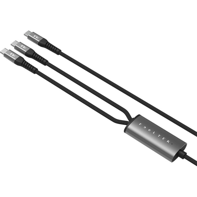 Compare FeelTek Gemini USBC to Dual USBC Sync & Charge Cable, 1.50 m  4.92 ft , Black at KSA Price