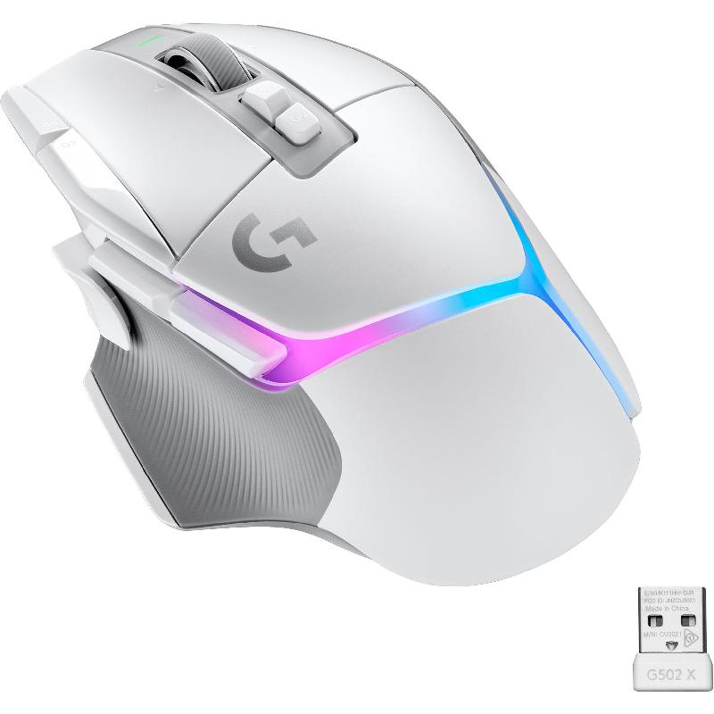 Compare Logitech G502 X Plus LIGHTSPEED RGB Gaming Mouse, Optical HERO 10025600 dpi, Wireless, White at KSA Price