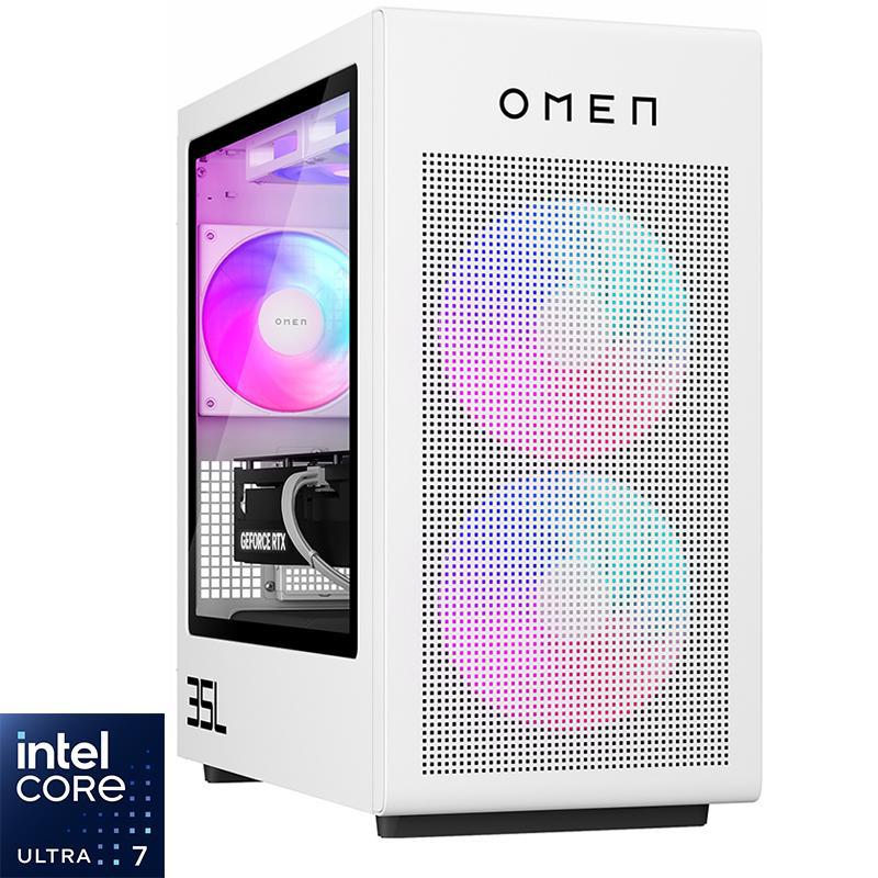 Compare HP OMEN 35L GT160014nx Gaming CPU, AI, Intel Core Ultra 7 265F, 32 GB RAM, NVIDIA GeForce RTX 4070 Super 12 GB, 1 TB PCIe NVMe M.2 SSD at KSA Price