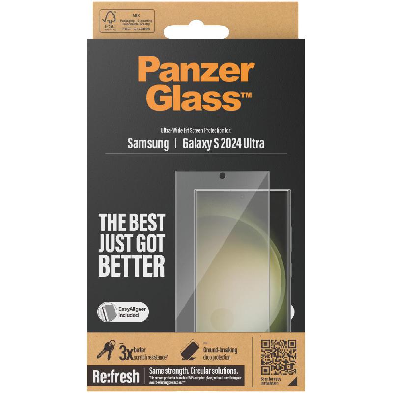 Compare PanzerGlass UltraWide Fit Smartphone Screen Protector, Tempered Glass, for Samsung Galaxy S24 Ultra at KSA Price