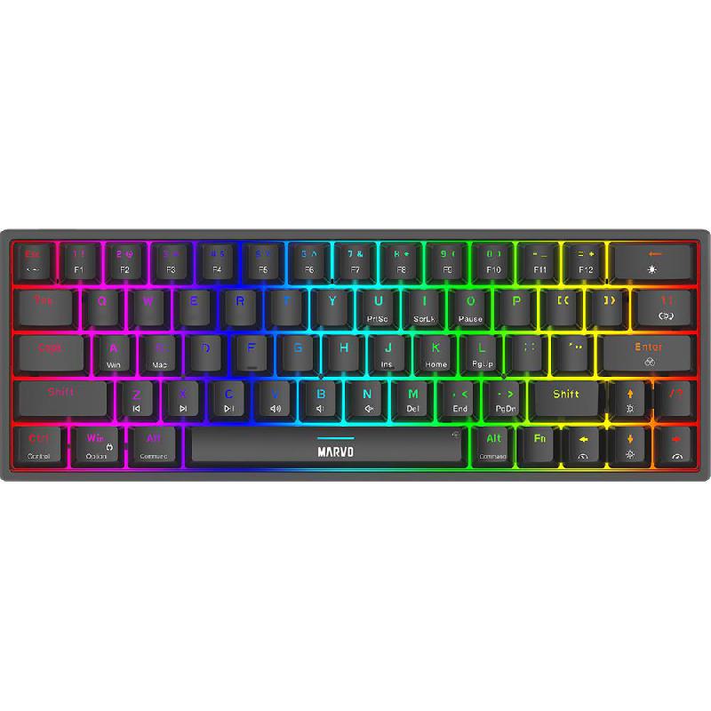 Compare MARVO KG955 60% Mechanical Gaming Keyboard, Wired, for LaptopDesktop ComputerGaming Desktop ComputerCPU Windows OS, Black at KSA Price