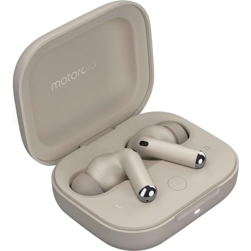 Compare Motorola moto buds+ Earbuds, Active Noise Cancelling, Bluetooth, USB Charging, Builtin Microphone, Beach Sand at KSA Price