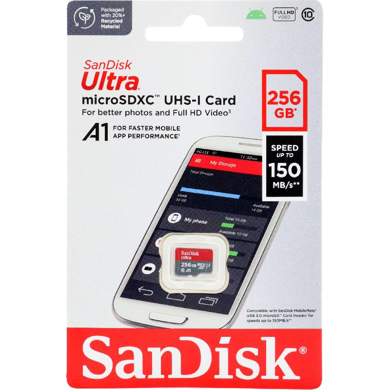 SanDisk Ultra UHS I MicroSDXC, 256 GB,…