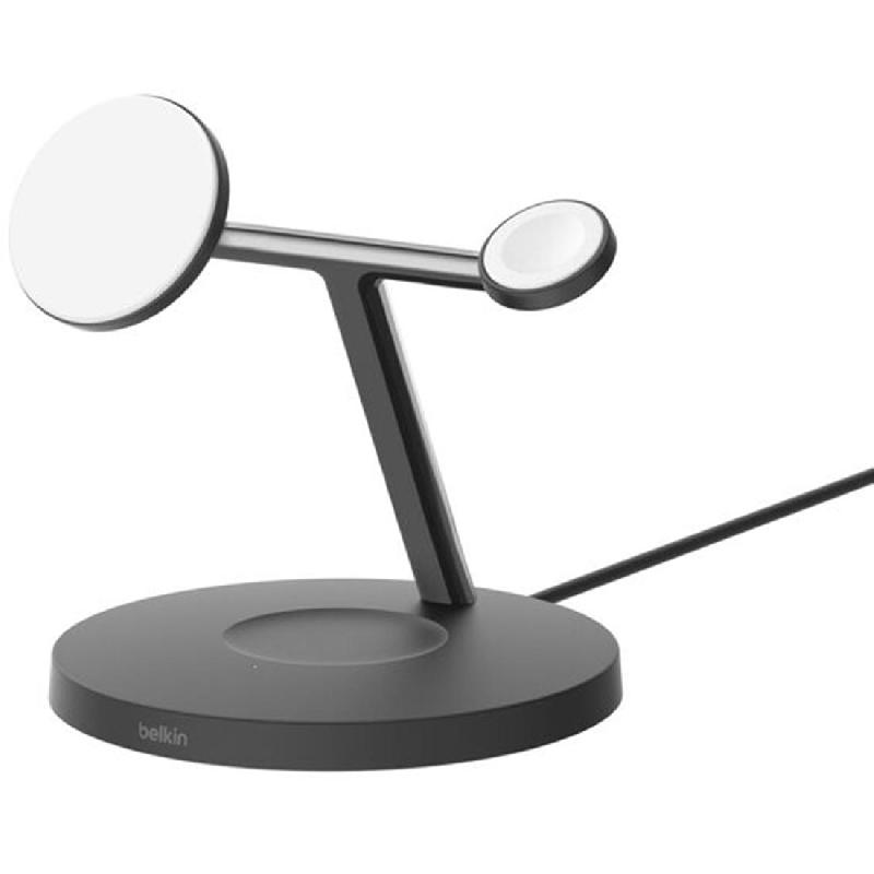 Compare Belkin BoostCharge Pro 3in1 Wireless Charging Stand with Qi2 15W, Qi2, 15 Watts, Black at KSA Price