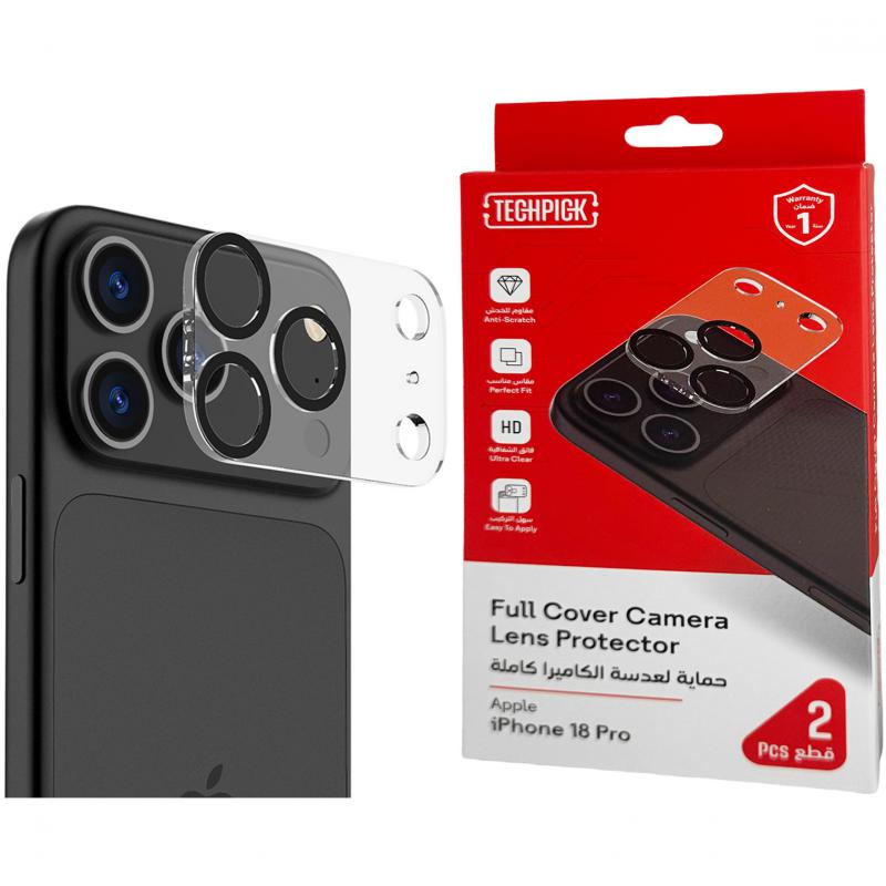 Compare Techpick Camera Lens Protector Smartphone Camera Accessory, for iPhone 18 Pro, Clear at KSA Price