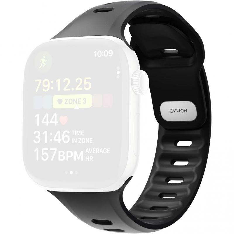 Compare Nomad Tempo Wrist Strap, for Watch Ultra 3Watch Ultra 2Watch Series 11 46Watch Series 10 46, FKM Fluoroelastomer Rubber, Black at KSA Price