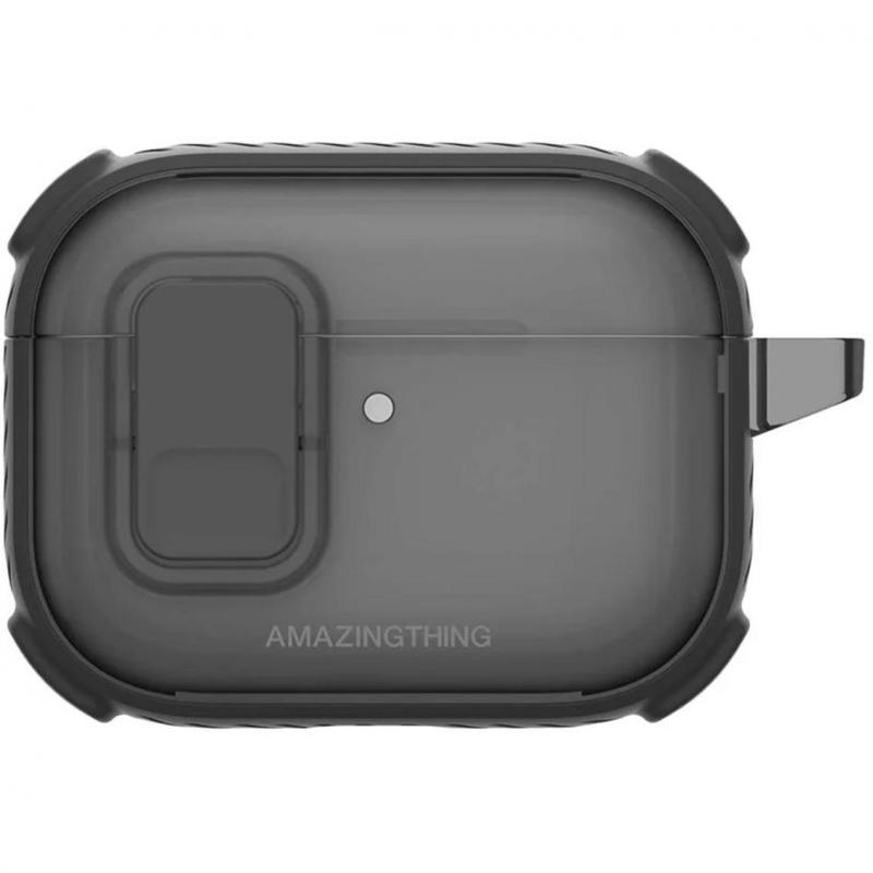 Compare Amazing Thing Titan Pro Mag Earbuds Case, for Apple AirPods Pro 3, Clear Black at KSA Price