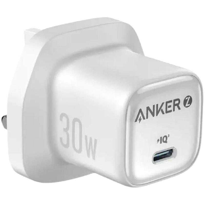 Compare Anker Charger 30W GaN, USB PD Power Delivery, 30 Watts, Single USBC, White at KSA Price