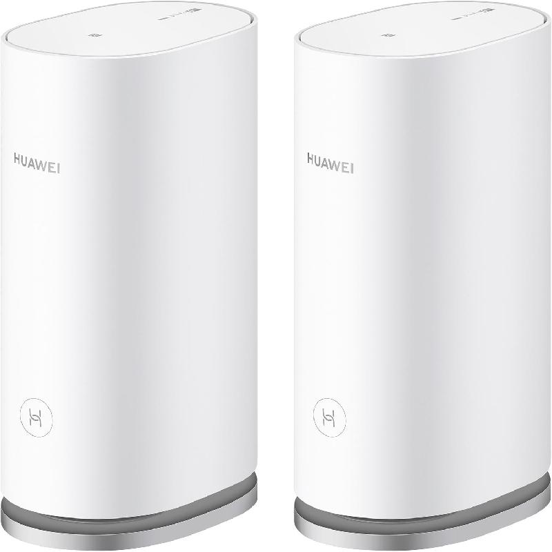 Compare HUAWEI Mesh 3 2Pack Whole Home Mesh WiFi, up to 2976 Mbps 5 GHz: up to 2402 Mbps2.4 GHz: up to 574 Mbps, up to 250 Devices, Dual Band 2.4 GHz5 GHz, WiFi 6 802.11ax, at KSA Price