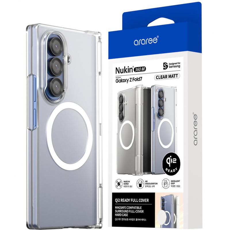 Compare Araree Nukin 360 M Back Cover Mobile Case with MagSafe, for Samsung Galaxy Z Fold7, Clear Matte at KSA Price