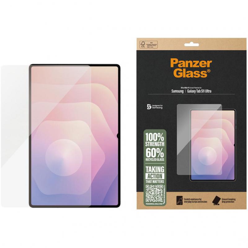 Compare PanzerGlass UltraWide Fit Tablet Screen Protector, for Samsung Galaxy Tab S11 Ultra, Super+ Glass, Standard Fit at KSA Price
