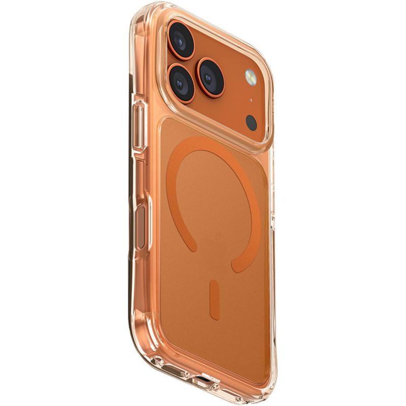 Compare Uniq LifePro Xtreme Back Cover Mobile Case with MagSafe, for iPhone 17 Pro, Frost ClearVolt Orange at KSA Price