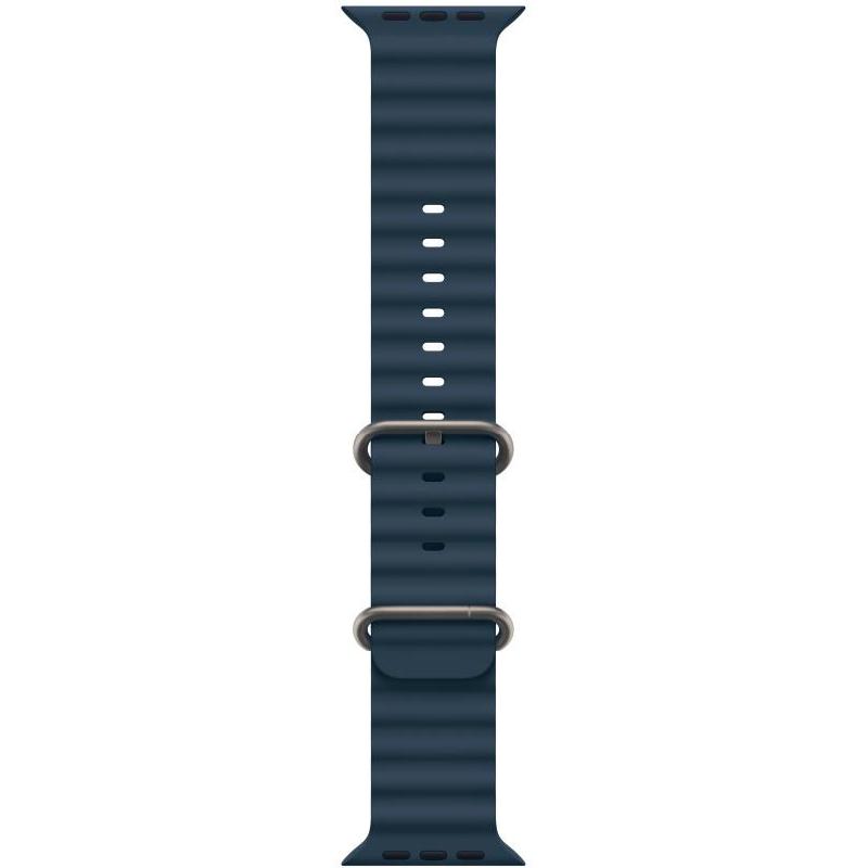 Compare Apple Ocean Band Wrist Strap, for Apple Watch Ultra 2Watch Series 10 46Watch Series 9 45Watch SE 44, Elastomer, Blue at KSA Price