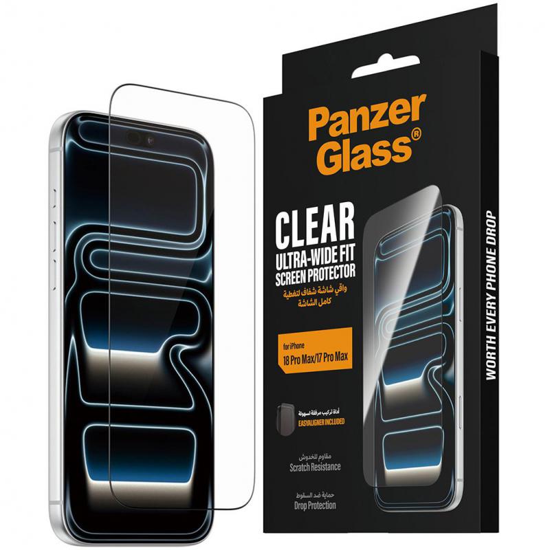 Compare PanzerGlass UltraWide Fit Smartphone Screen Protector, for iPhone 18 Pro MaxiPhone 17 Pro Max, Tempered Glass, Clear at KSA Price