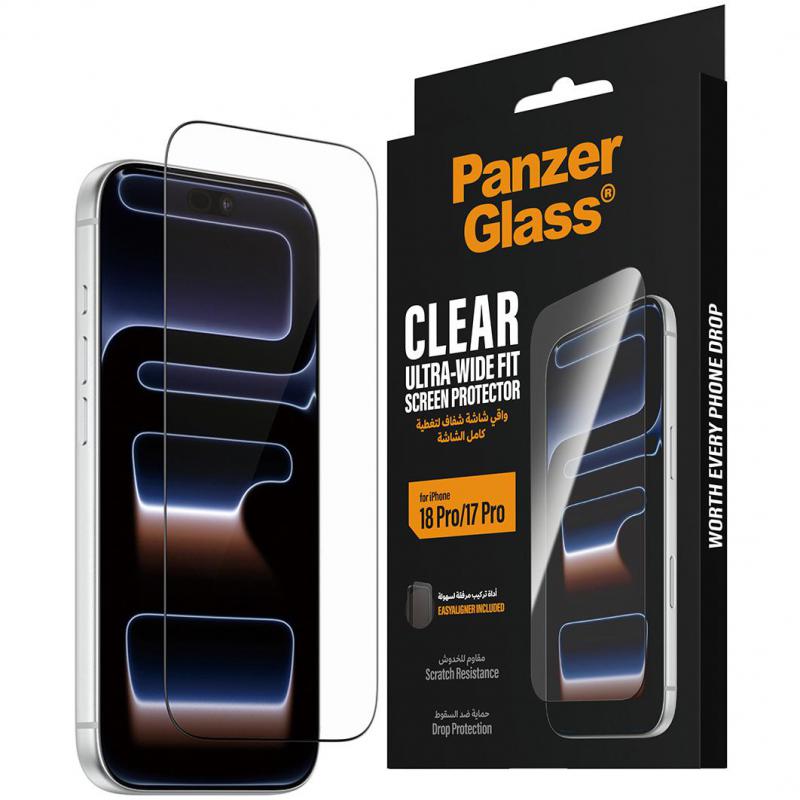 Compare PanzerGlass UltraWide Fit Smartphone Screen Protector, for iPhone 18 ProiPhone 17 Pro, Tempered Glass, Clear at KSA Price
