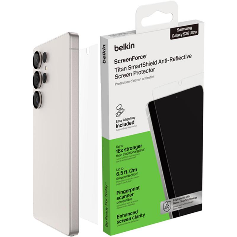 Belkin ScreenForce Titan Glass Smartphone Screen Protector,…