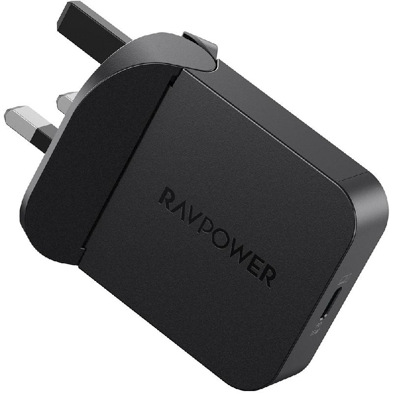Compare RAVPower PD Pioneer 35W USBC Wall Charger, USB PD Power Delivery, 35 Watts, Single USBC PD, Black at KSA Price