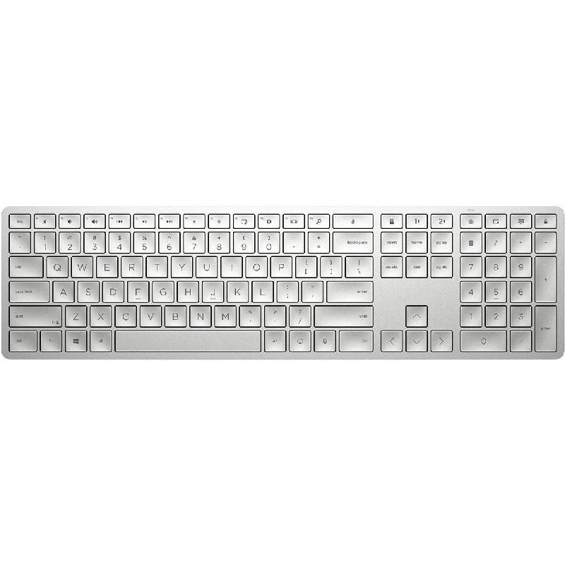 Compare HP 970 Programmable Wireless Keyboard, BluetoothWireless 2.4 GHz RF, for LaptopDesktop ComputerGaming Desktop ComputerCPU Windows OS, White at KSA Price