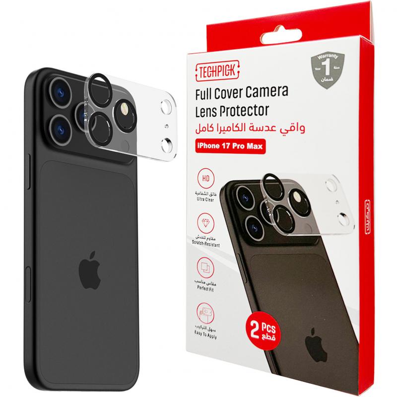 Compare Techpick Camera Lens Prote Smartphone Camera Accessory, for iPhone 17 Pro Max, Clear at KSA Price