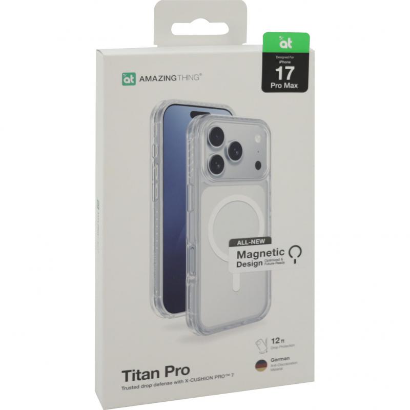 Compare Amazing Thing TITAN PRO Back Cover Mobile Case with MagSafe, for iPhone 17 Pro Max, Clear at KSA Price