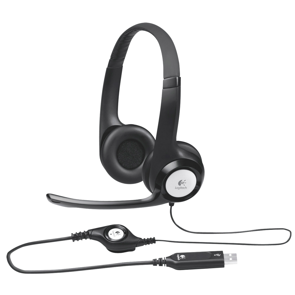 Logitech H390 On-Ear Headphones, Wired, USB, Rotating…